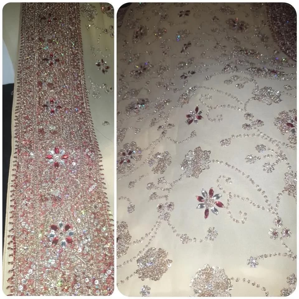 Cream saree — image 1
