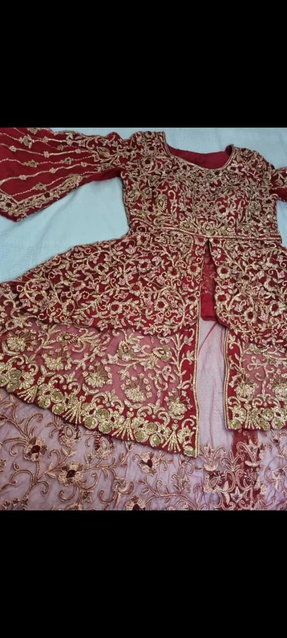 Bridal Lengha with tail — image 1