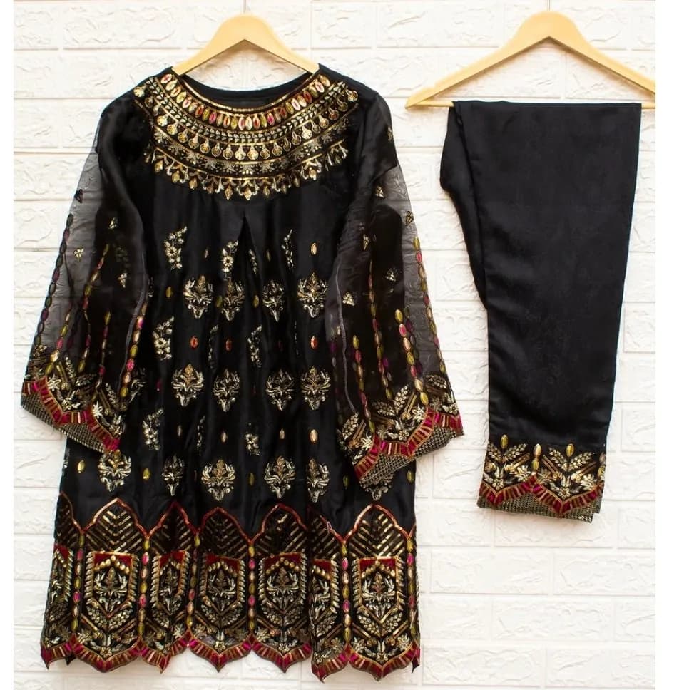 2 pc Black peplum dress — image 1