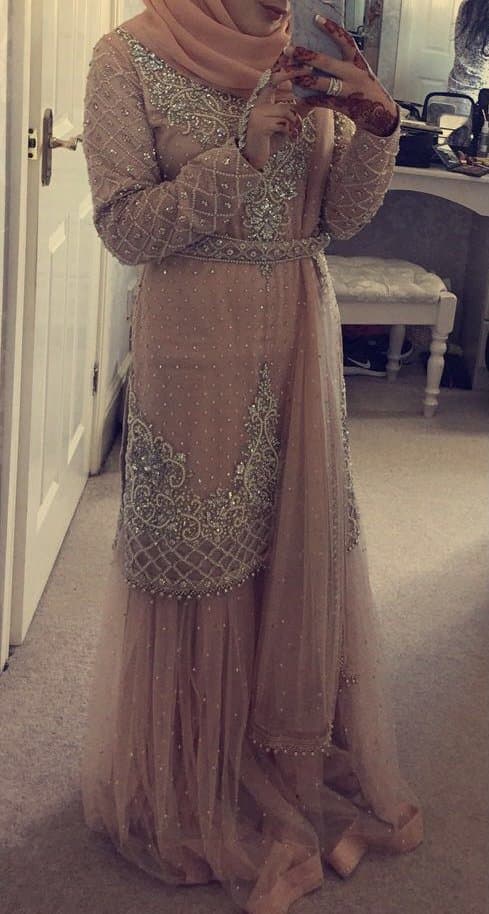 Formal Peach Sharara — image 1