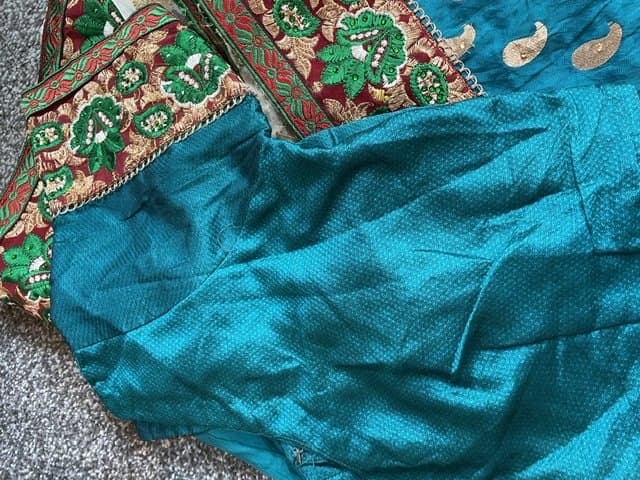 Green/blue Saree — image 1