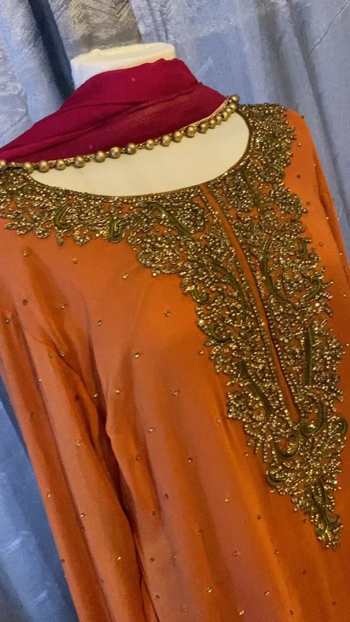stunning mehendi outfit-3 piece-worn for only 4 hours — image 1