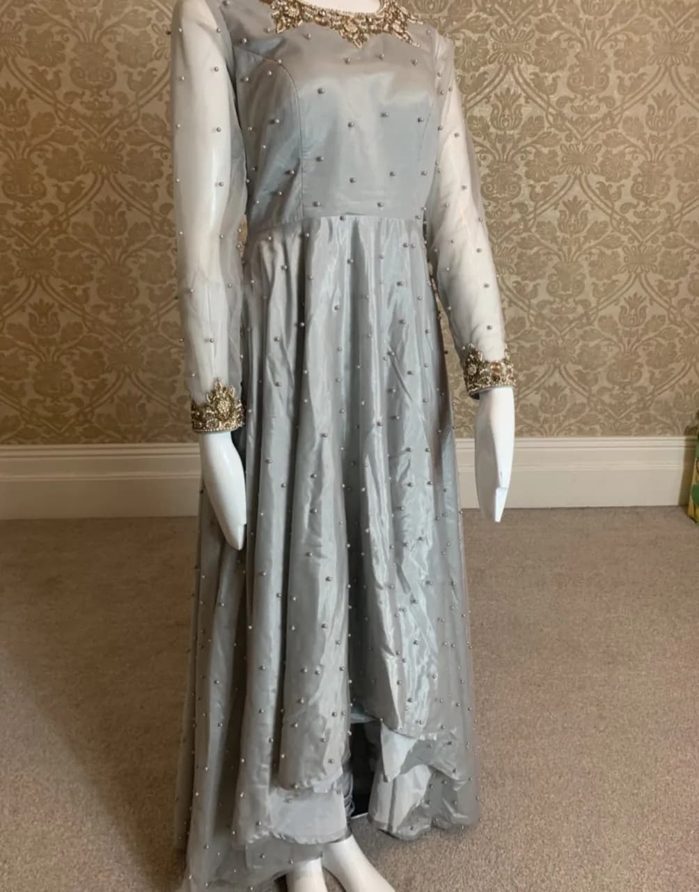 2pc women size 12 a line dress grey — image 1