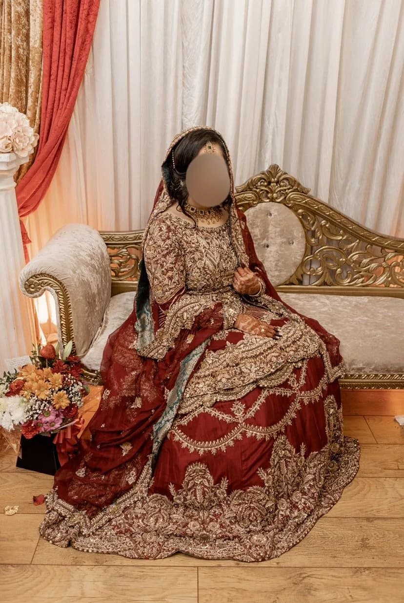 Pakistani Wedding Baraat Bridal Peplum Dress — image 1
