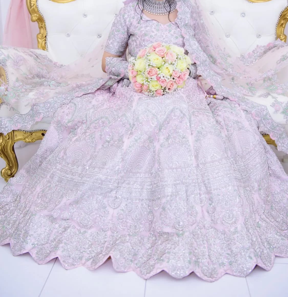 Baby Pink Nikkah Lengha — image 1