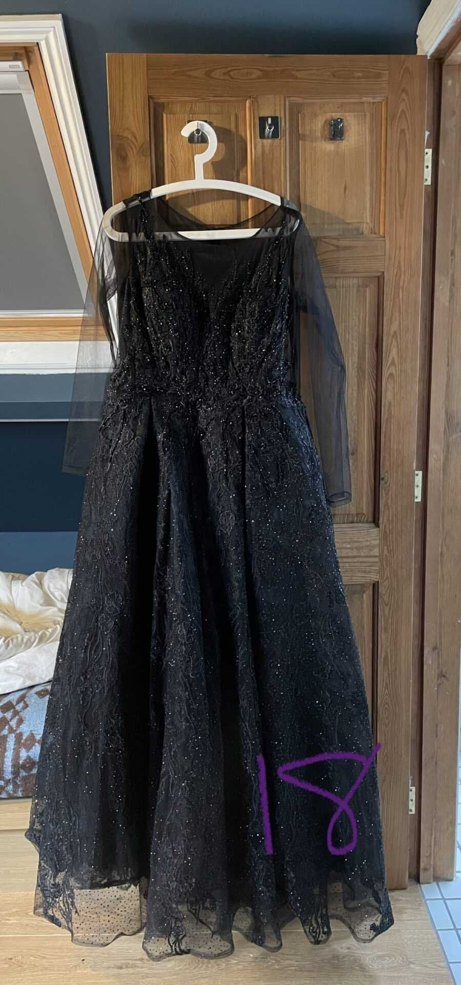 Elegant Black beaded party gown 3 sizes available — image 1