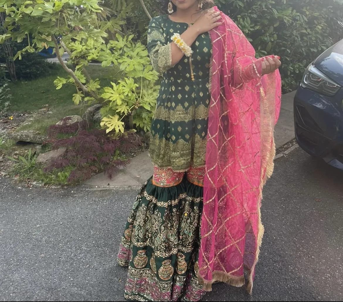 Green Gharara size 8 — image 1