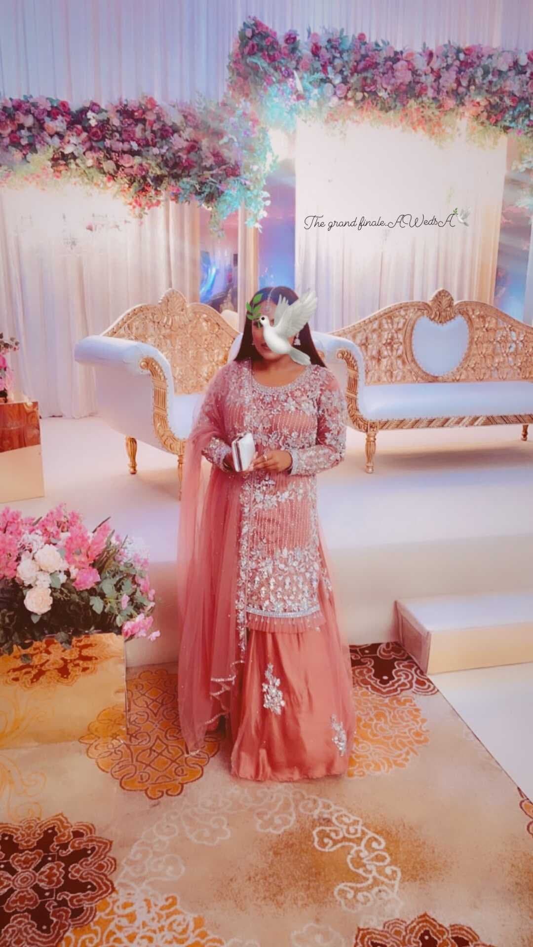 Skirt and kameez heavy embroidered outfit — image 1