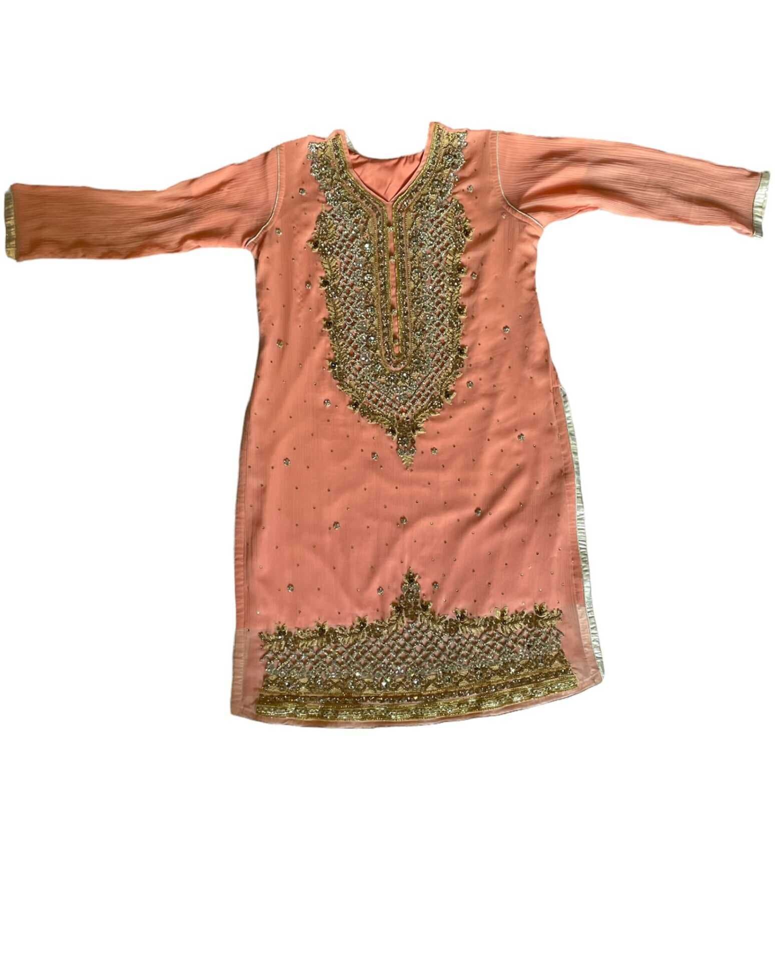 Three Piece Suit | Baby pink | heavy designer | Party & wedding wear | salwaar kameez — image 1