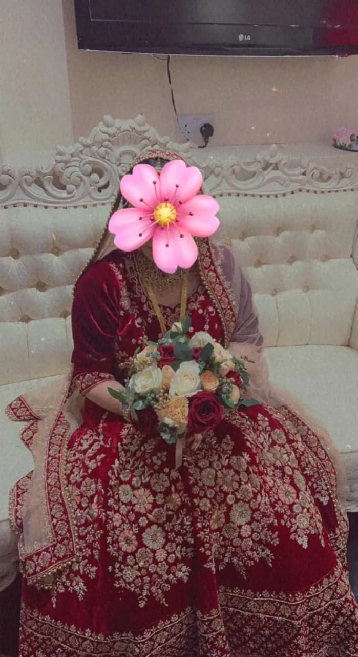Bridal Outfit - Maroon and Cream — image 1