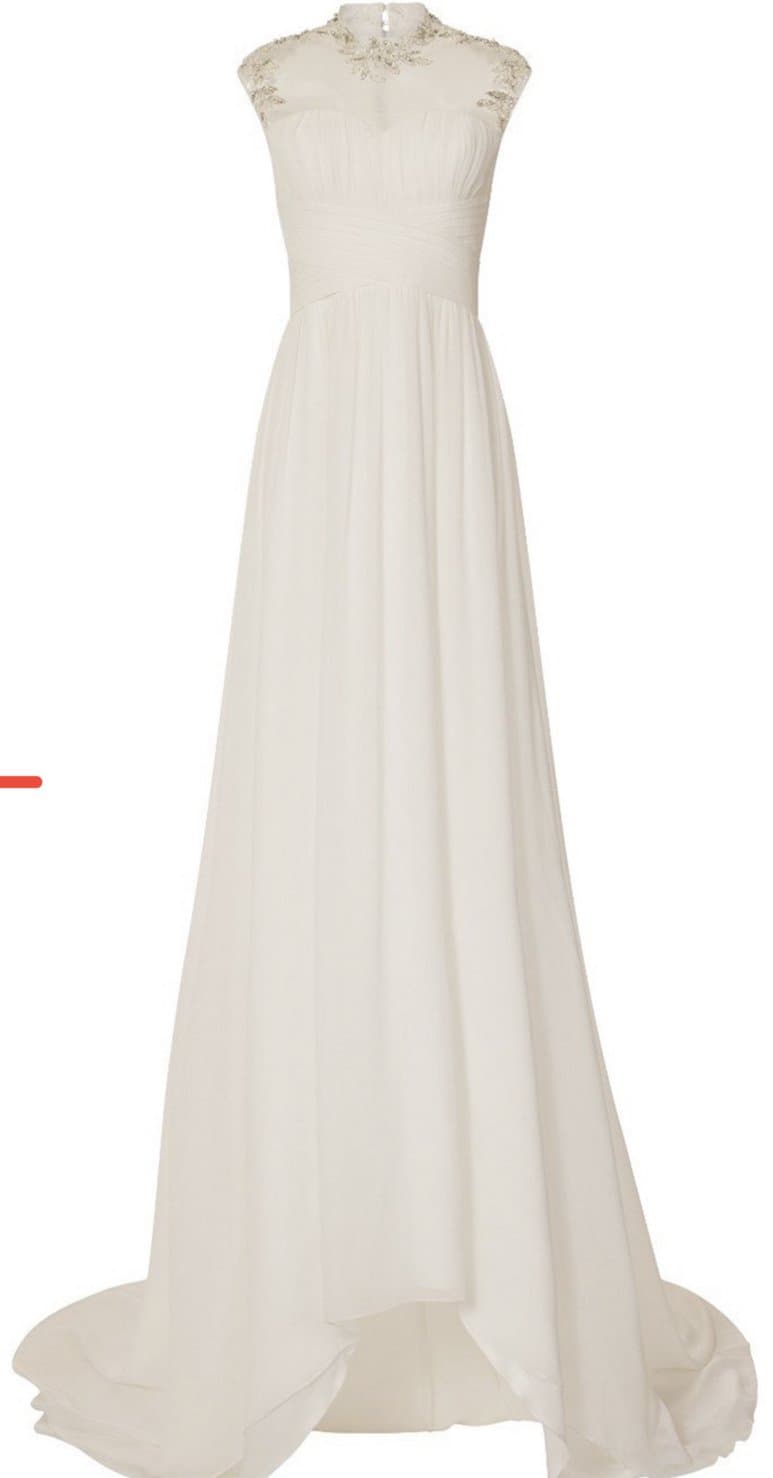 Misguided White Wedding Dress embellished — image 1