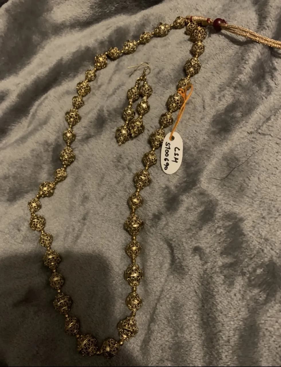 Antique Mala and earrings brand new — image 1