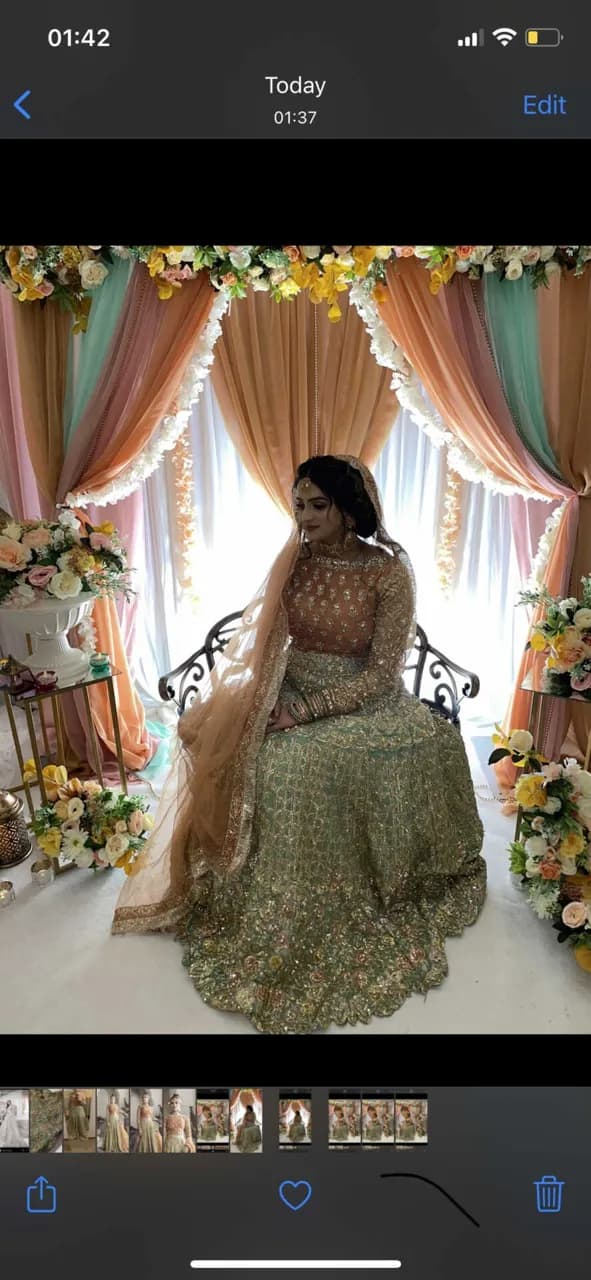 Republic Womenswear Mehndi Lengha