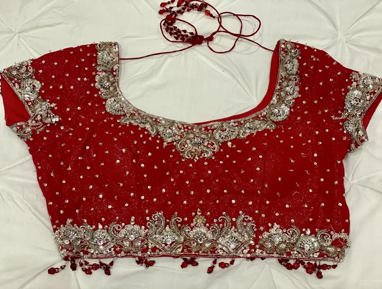 Red saree — image 1