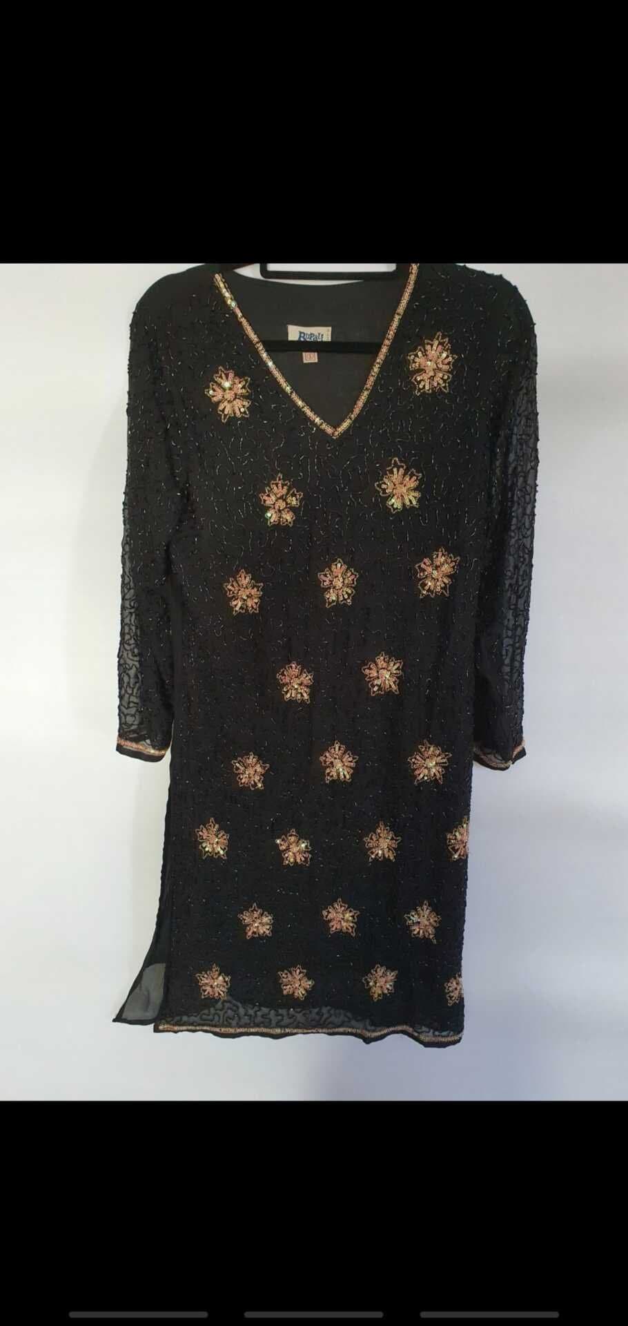 Black Shalwar Kameez with beading and sequin — image 1