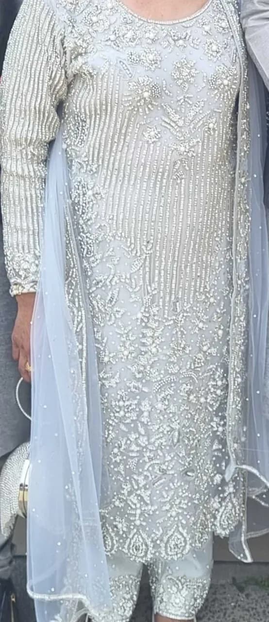 Silver asian trouser suit — image 1