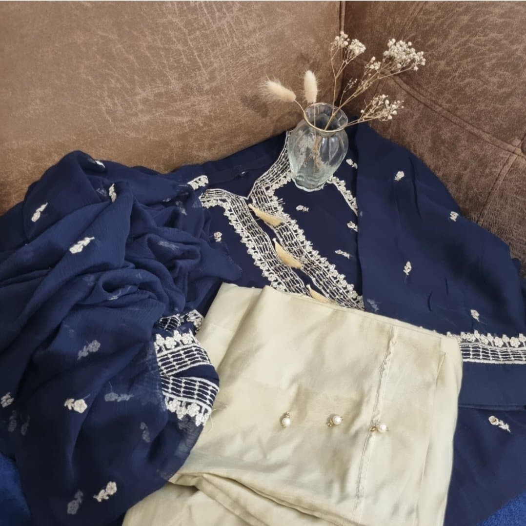 S Navy Blue Salwar Kameez — image 1