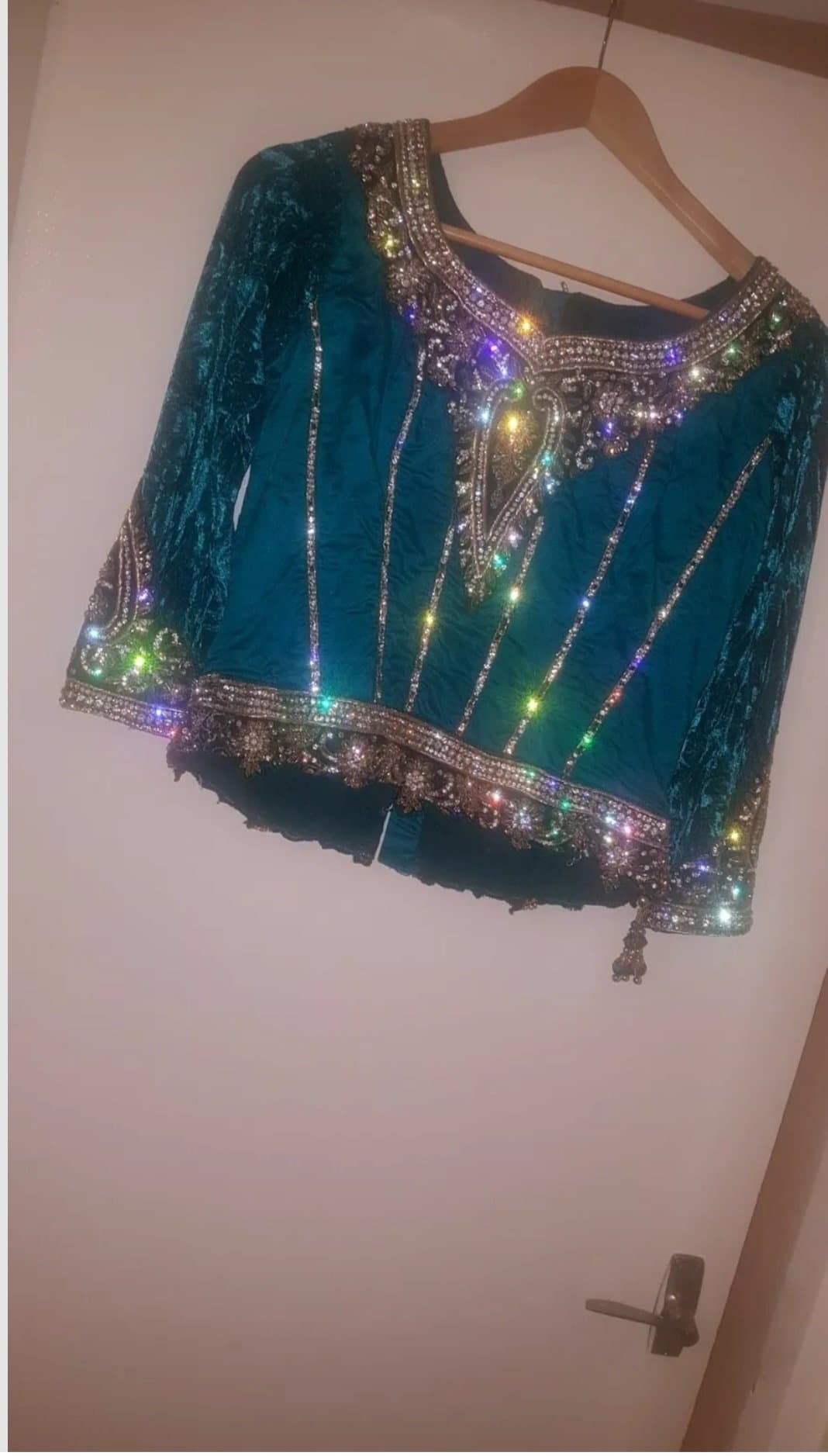 Turquoise Fishtail lehenga — image 1