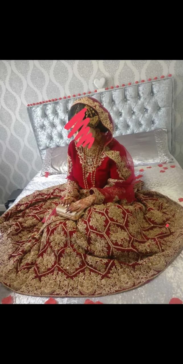 Red&Gold Bridal Lengha — image 1