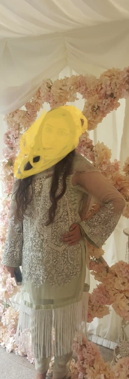 Beautiful pakistani designer crimson suit — image 1