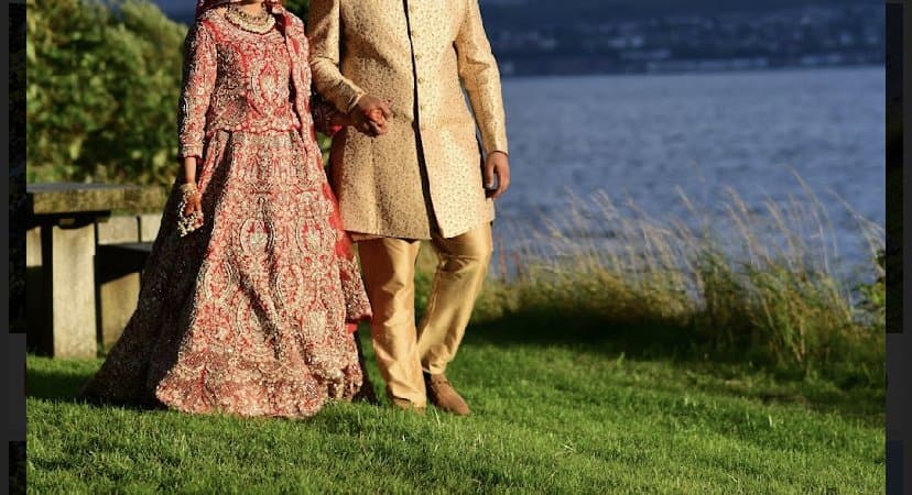 Pakistani indian embroidered lengha bridal — image 1