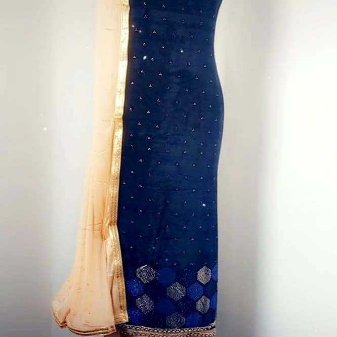 velvet 3pc Unstitch suit — image 1