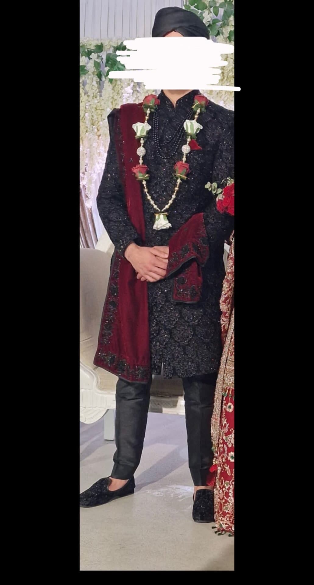 Black Sherwani — image 1