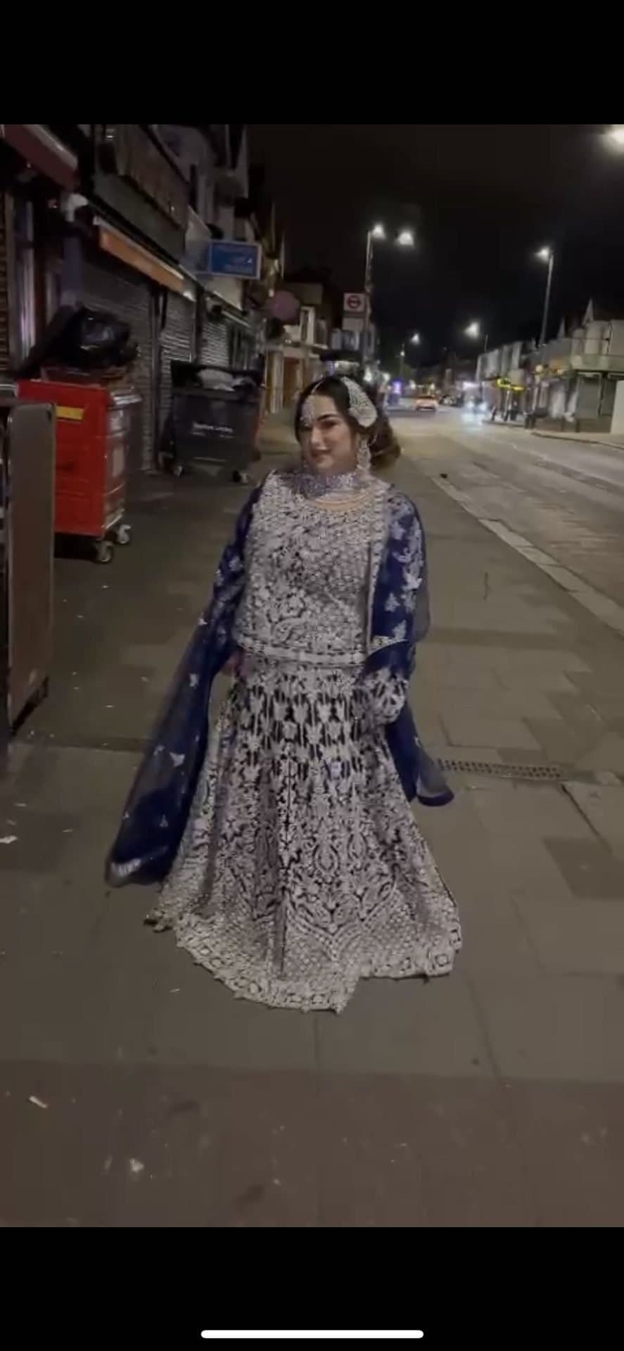 heavy navy blue lengha — image 1