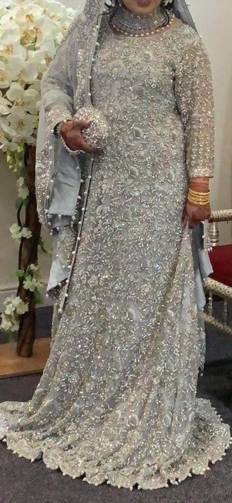 Pakistani Bridal Dress - Grey — image 1