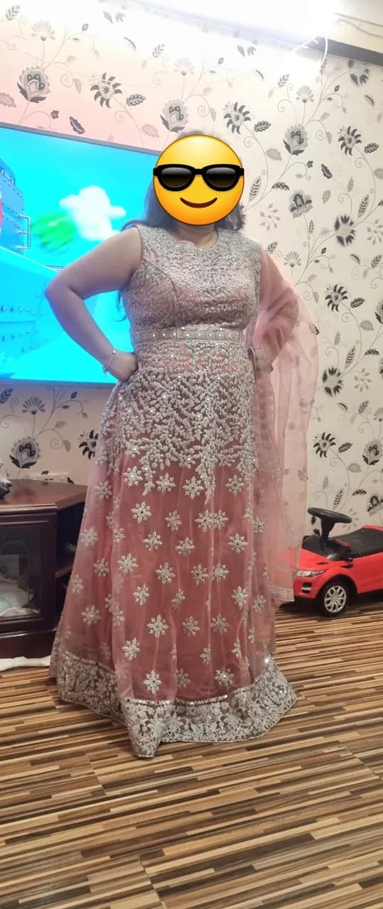 Pink and Silver maxi dress — image 1