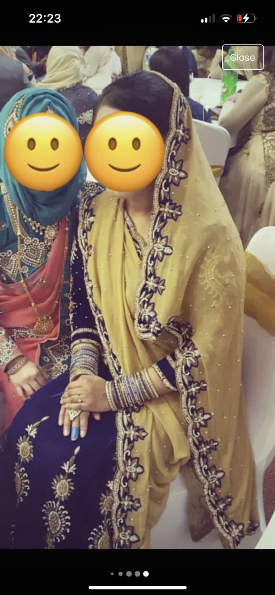 navy and gold lengha — image 1