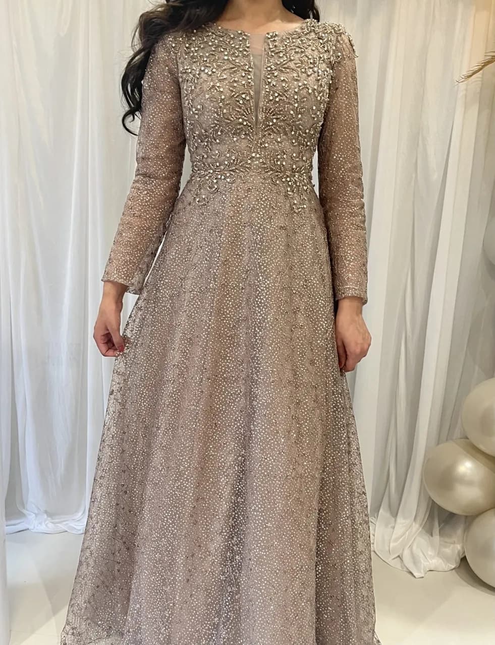 Dusty Pink Embroidered Gown — image 1
