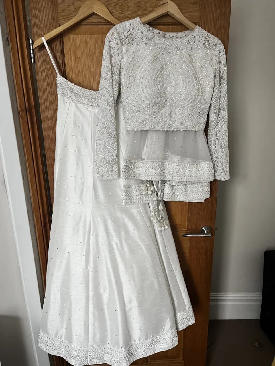 Kiran’s White Embellished Lengh Two Piece — image 1