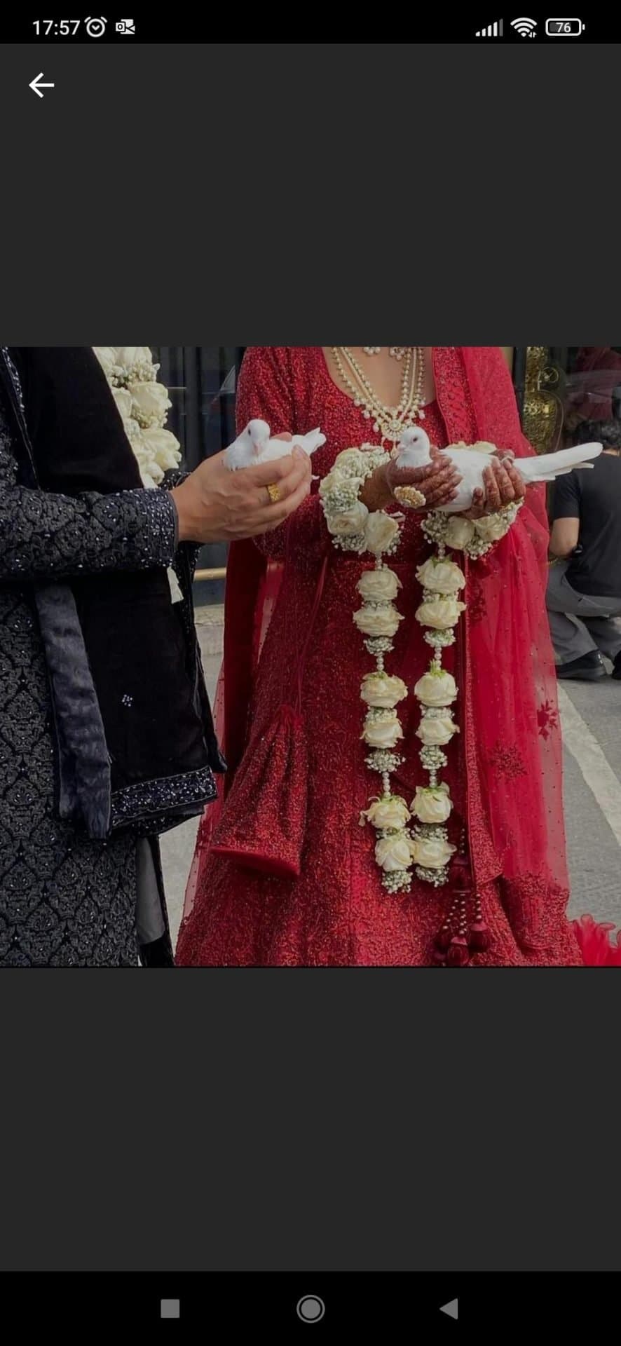Deep Red Bridal Dress — image 1