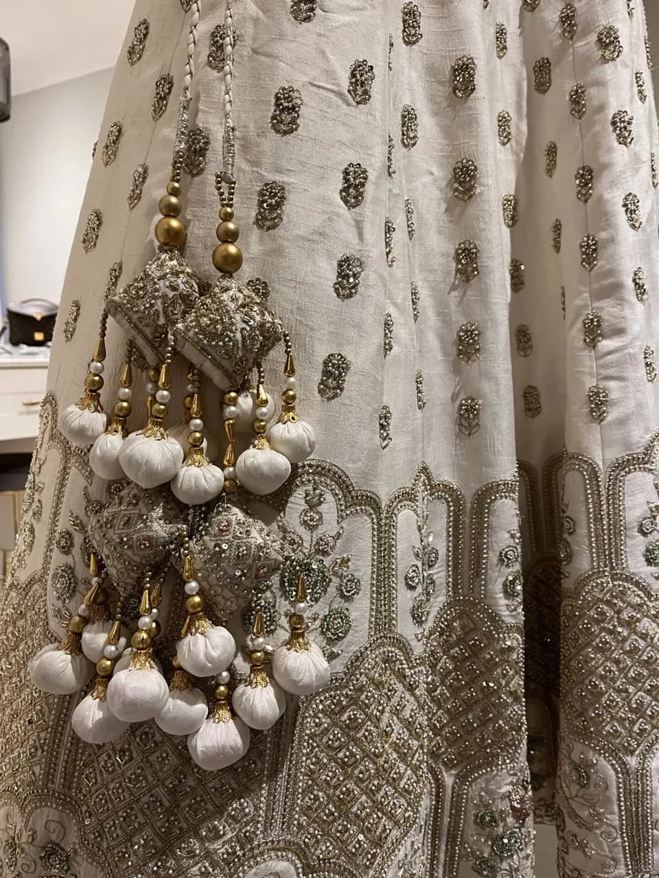 Ivory bridal lengha — image 1