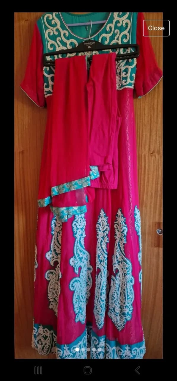 Pink & green maxi — image 1