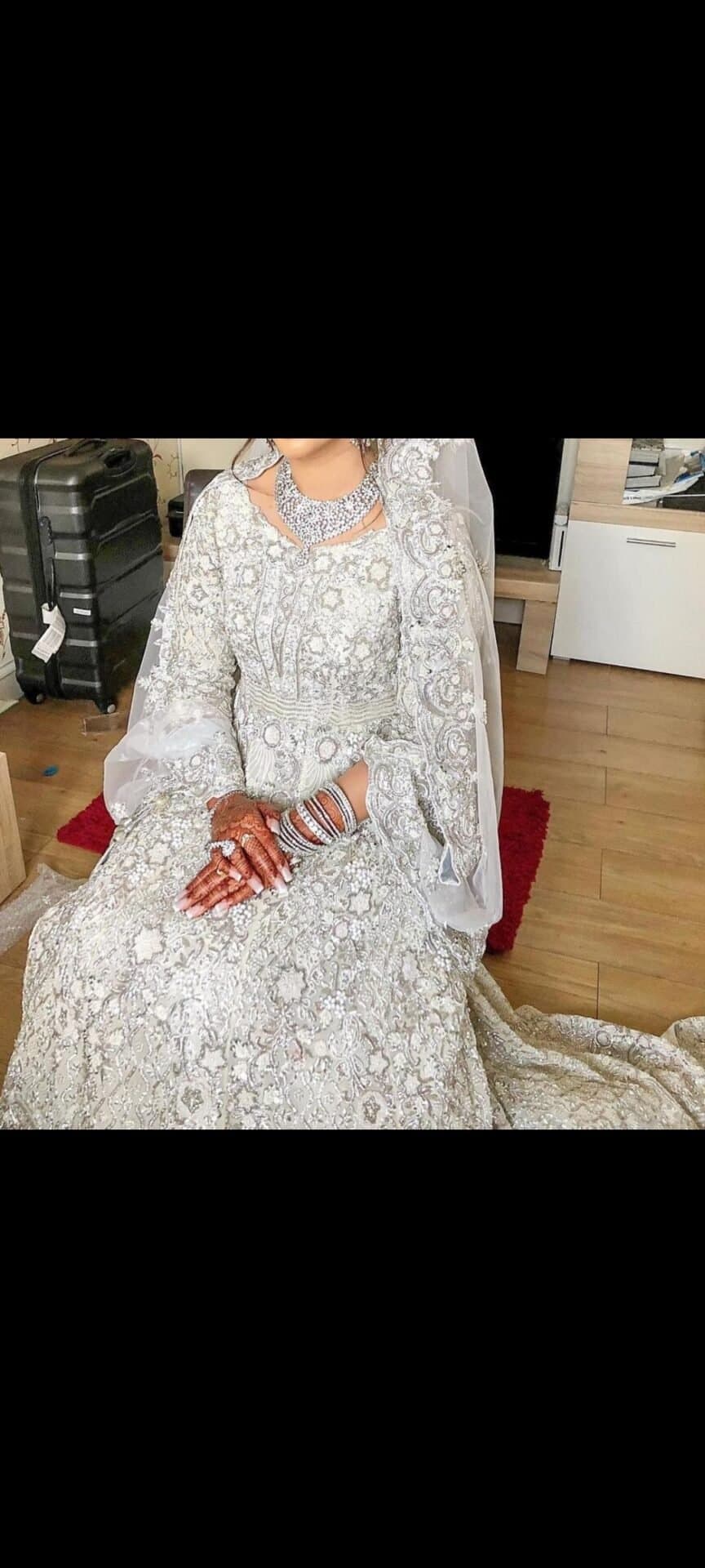 Heavy Off White Princess Diamante Bridal Maxi with trail — image 1