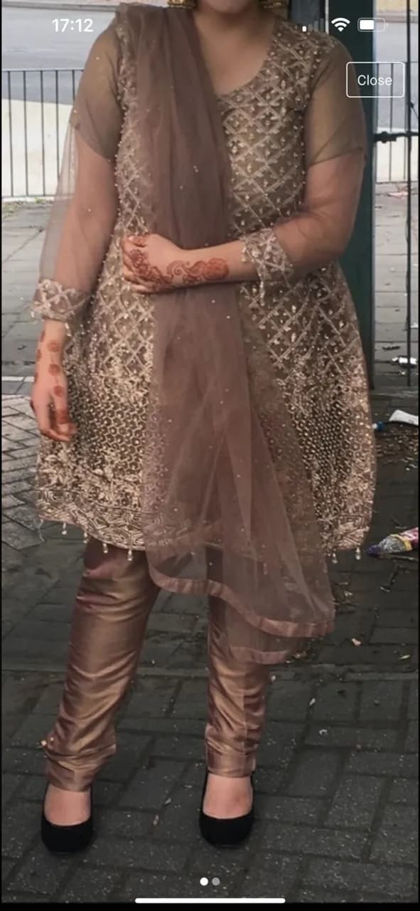 Pink Asian wedding / Eid suit — image 1