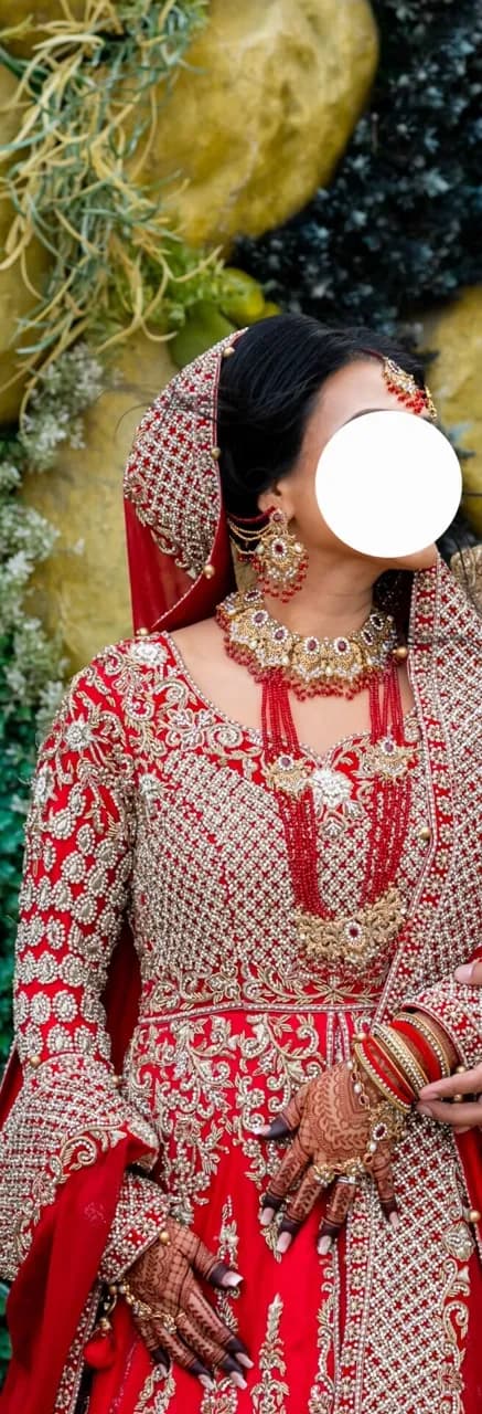 Red bridal full set jewellery — image 1