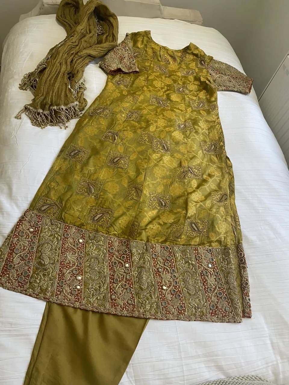 bronze & gold wedding suit — image 1