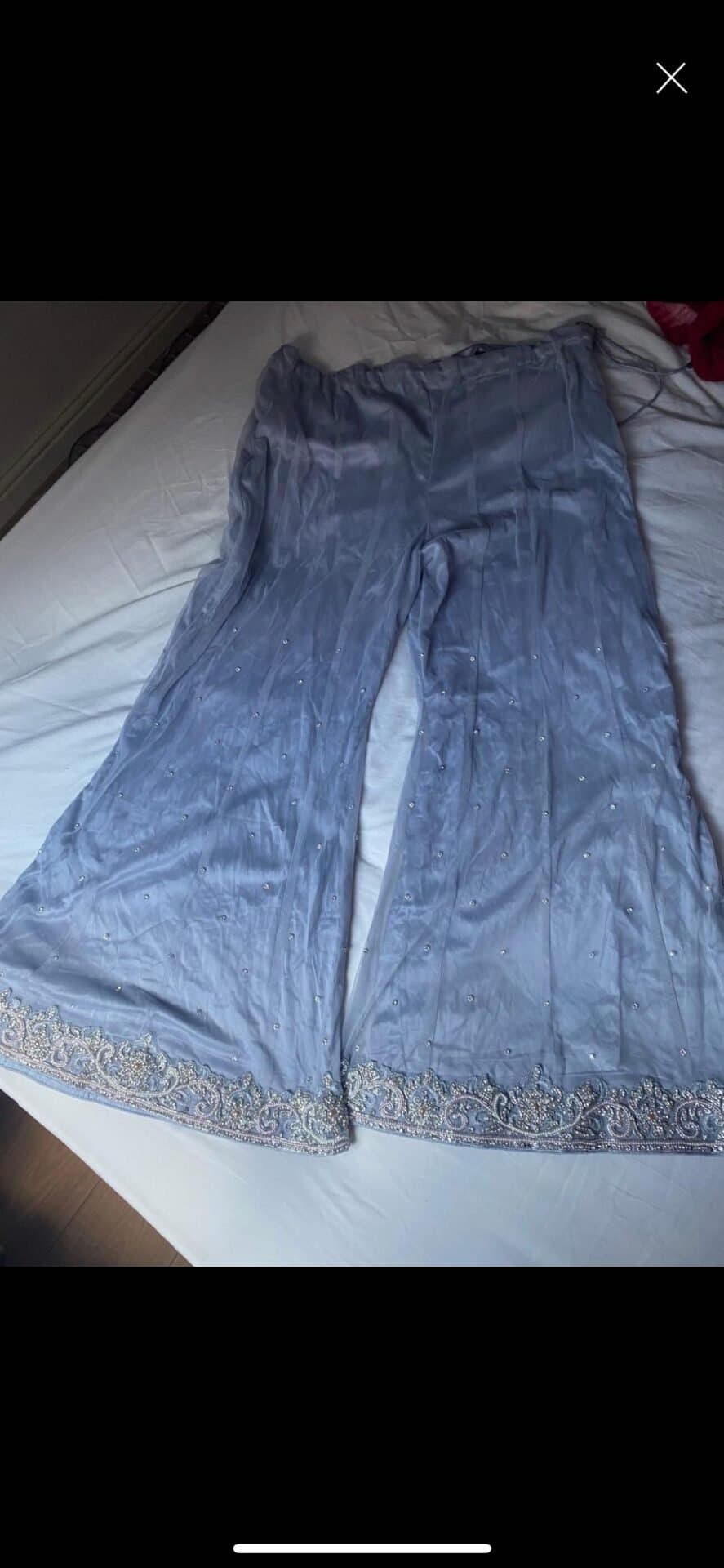 blue fancy suit with plazo trousers — image 1