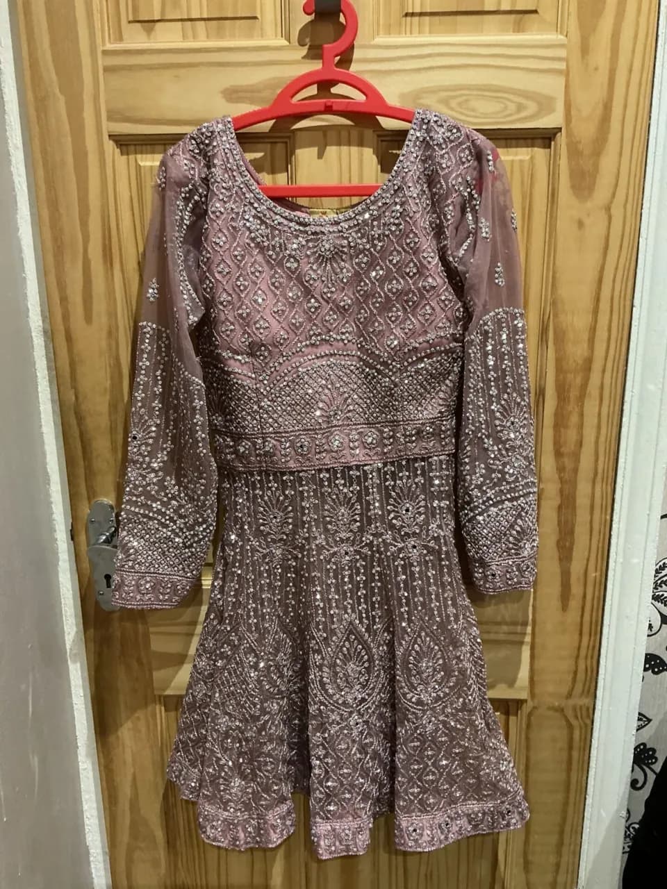 heavy embroided pink sharara — image 1