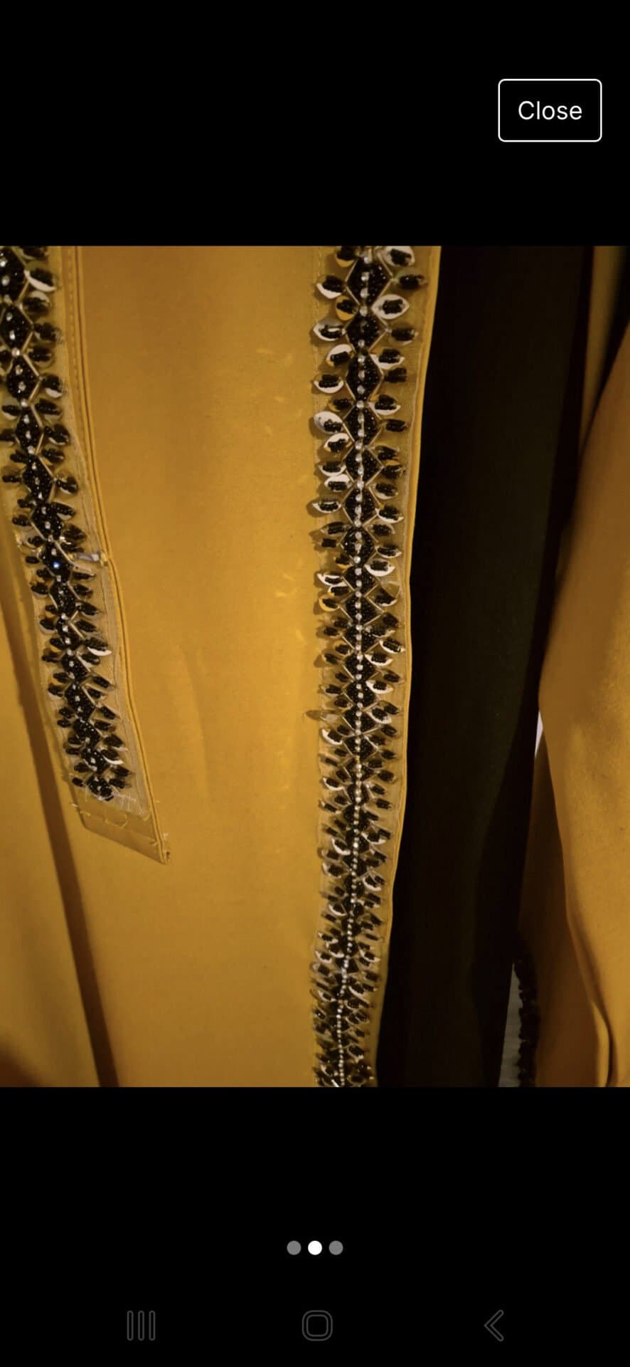 Black- Mustard Embroidered Dress — image 1