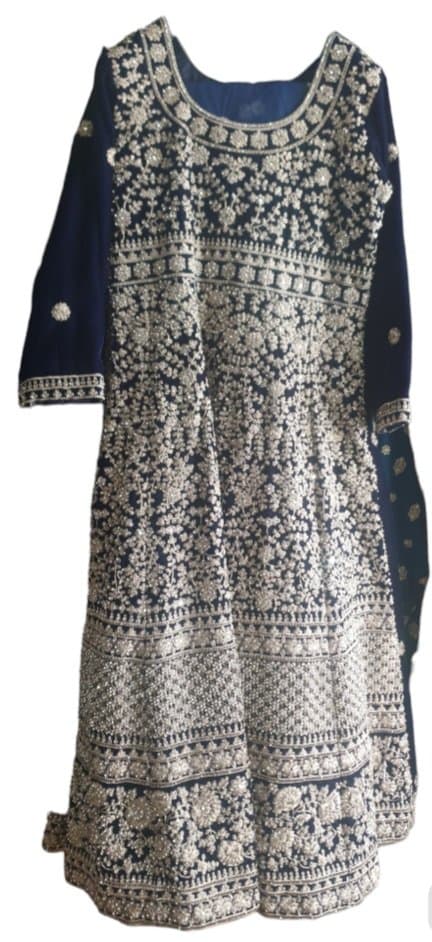 NEW! NAVY AND GOLD WEDDING GOWN - XXL — image 1