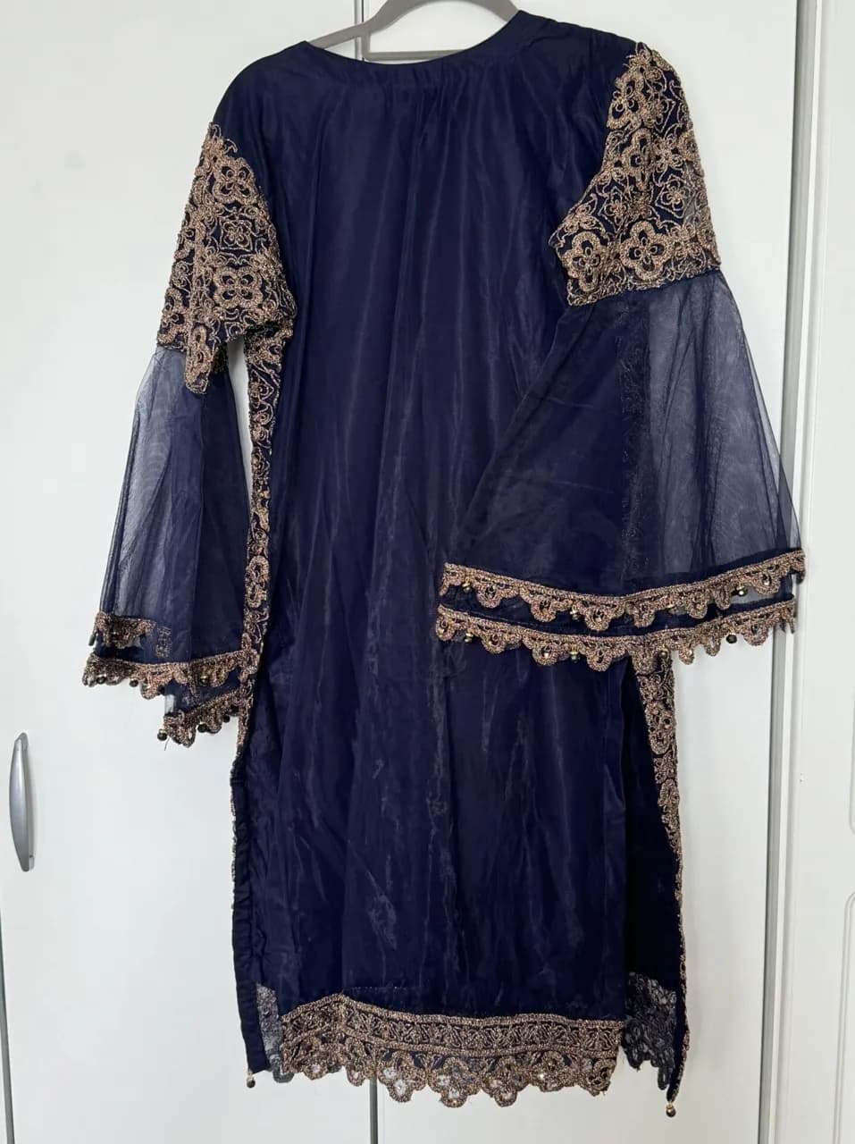brand new blue selwar kameez with big sleeves — image 1