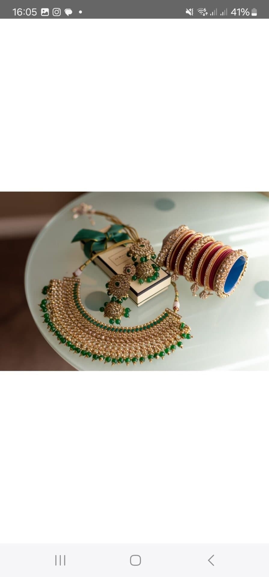 emerald bridal jewellery — image 1