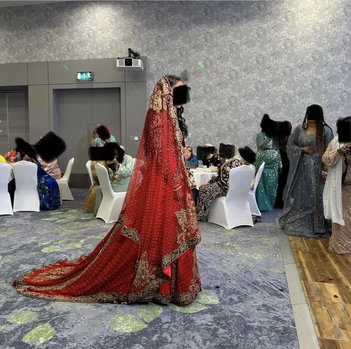 Red/Maroon Bridal Lehega — image 1