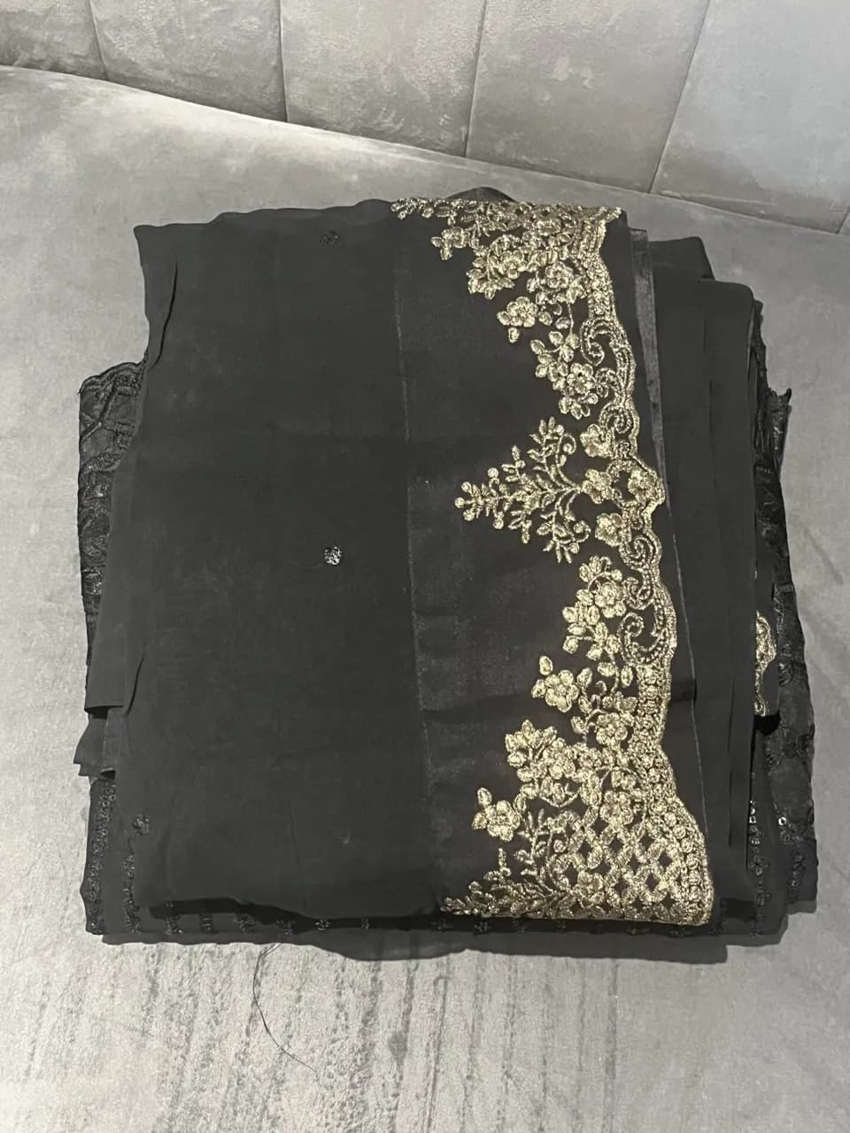 black chiffon suit — image 1