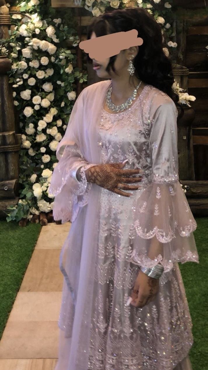 pink wedding shararah brand new — image 1
