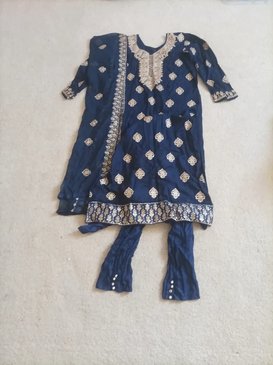 Navy Blue Shalwar Casual party outfit — image 1